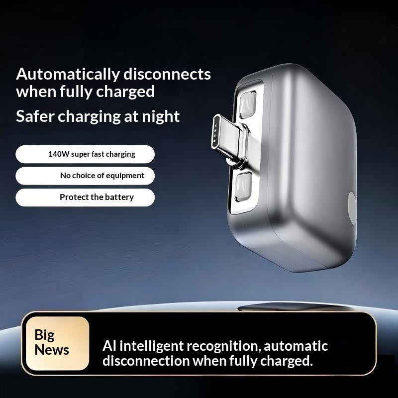 Type-C auto power-off charging protector cable - overcharge protection